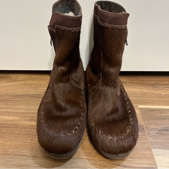 Tecnica Shoes Womens Size 10.5 41 Brown Hair Leather Fleece Lined Winter Boots - Picture 2 of 9